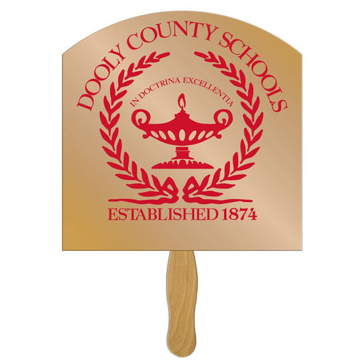 LFX-131 - Arch Top Hand Fan Full Color (1 Side)