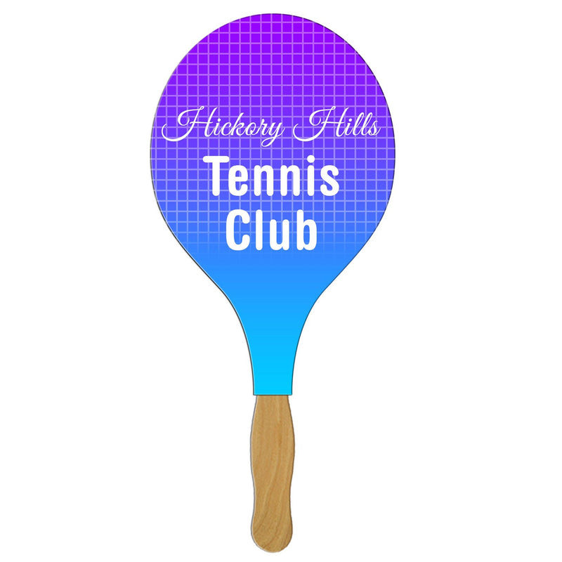 EZX-132 - Racket Hand Fan Full Color (1 Side)