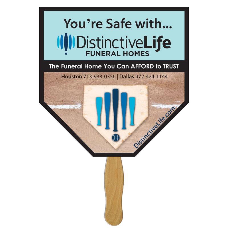 LFX-136 - Home Plate Hand Fan Full Color (1 Side)