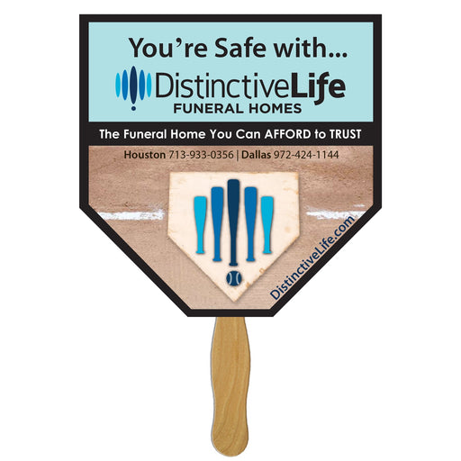 LFX-136 - Home Plate Hand Fan Full Color (1 Side)