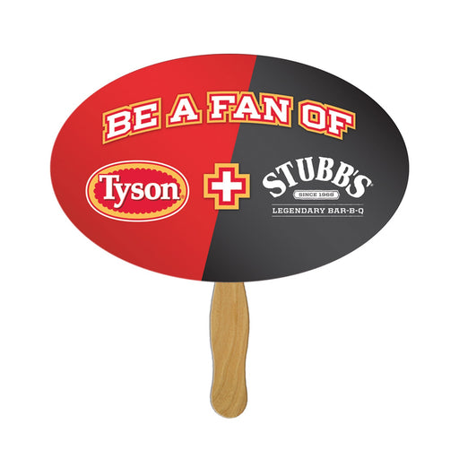 EZX-19 - Oval Hand Fan Full Color (1 Side)