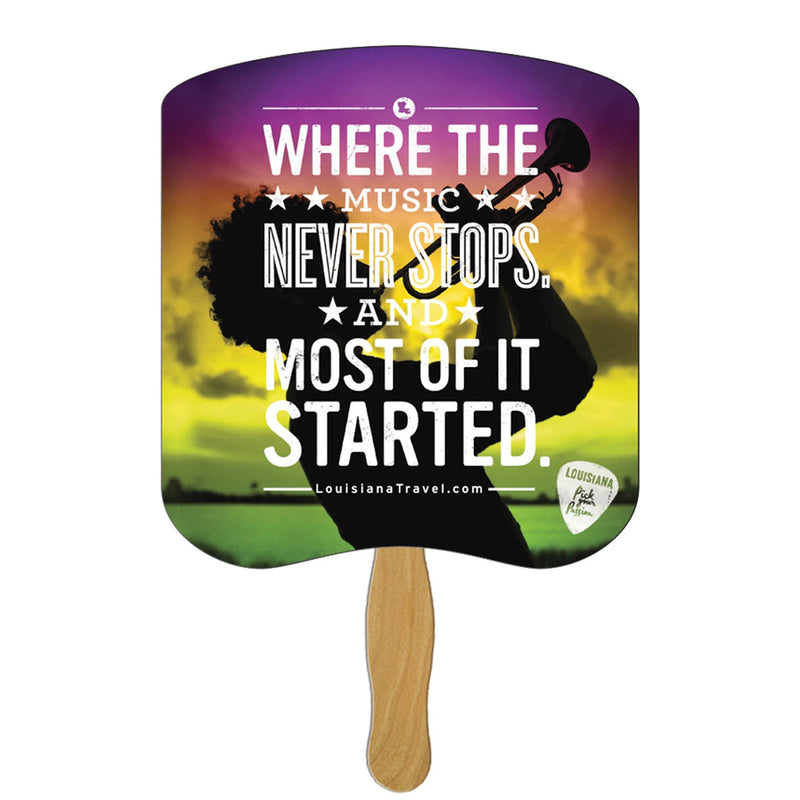 LFX-20 - Bread Slice Hand Fan Full Color (1 Side)