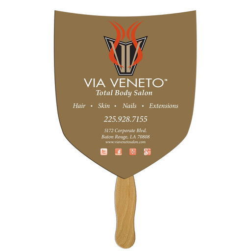 LFX-21 - Shield / Shovel Hand Fan Full Color (1 Side)