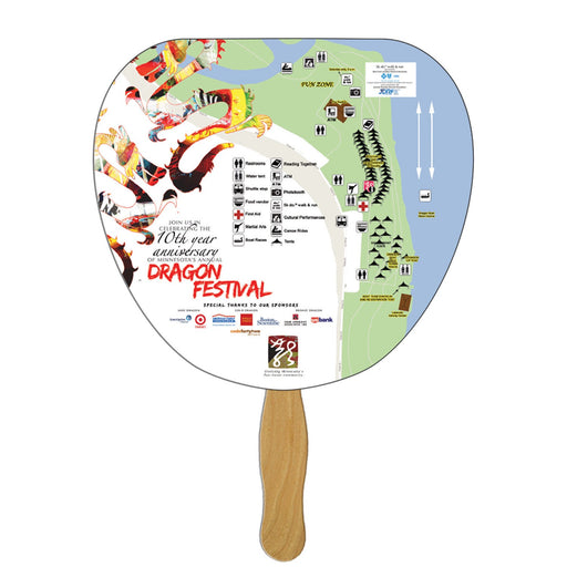 LFX-23 - Palm Leaf Hand Fan Full Color (1 Side)