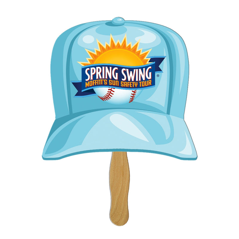 EZX-27 - Baseball Cap Hand Fan Full Color (1 Side)