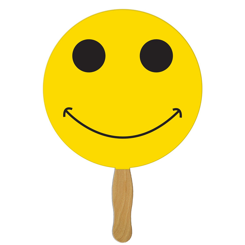 LFX-39 - Smiley Face Hand Fan Full Color (1 Side)