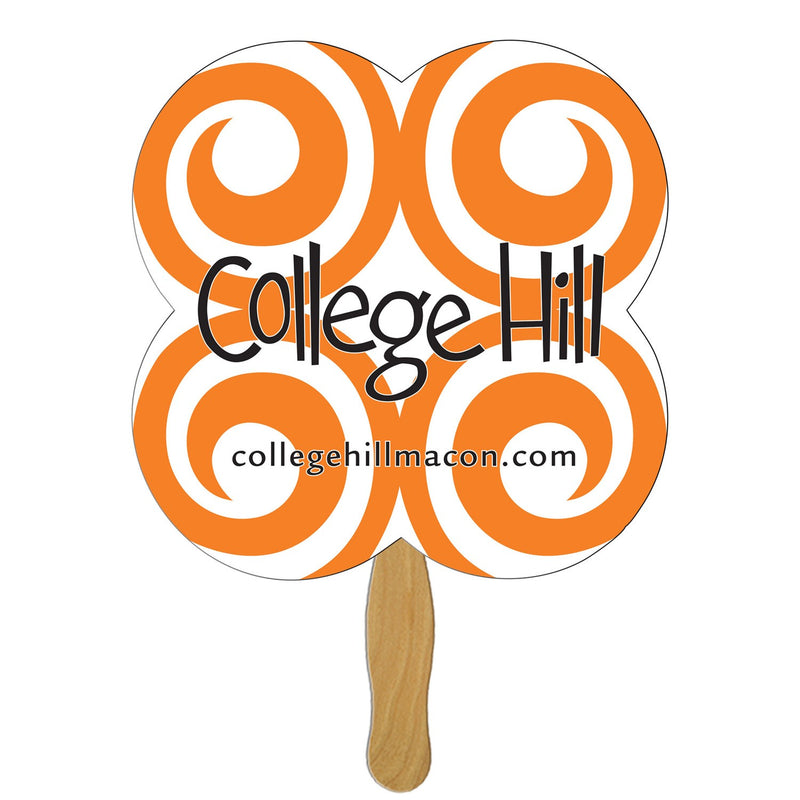EZX-41 - Clover Hand Fan Full Color (1 Side)