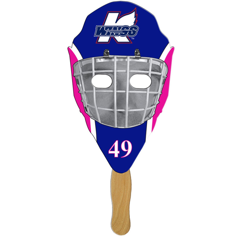 EZX-46 - Hockey Mask Hand Fan Full Color (1 Side)