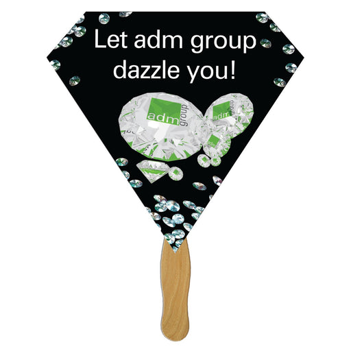 LFX-51 - Diamond Hand Fan Full Color (1 Side)