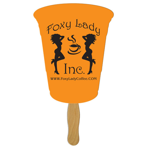 LFX-57 - Cup Hand Fan Full Color (1 Side)