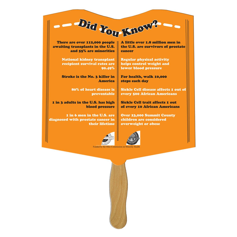 LFX-83 - Open Book Hand Fan Full Color (1 Side)