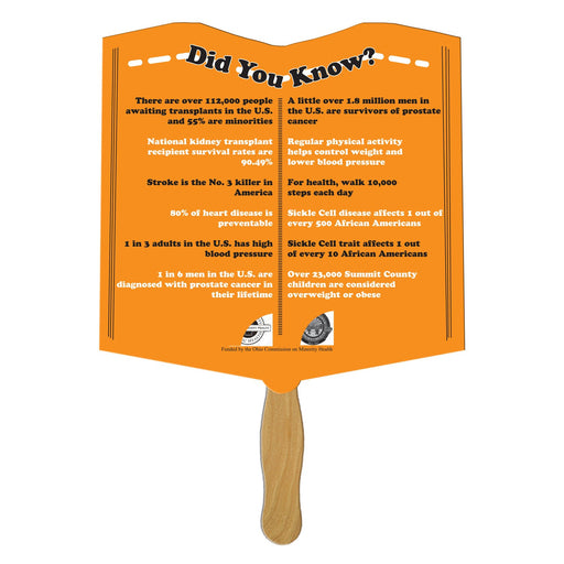 LFX-83 - Open Book Hand Fan Full Color (1 Side)