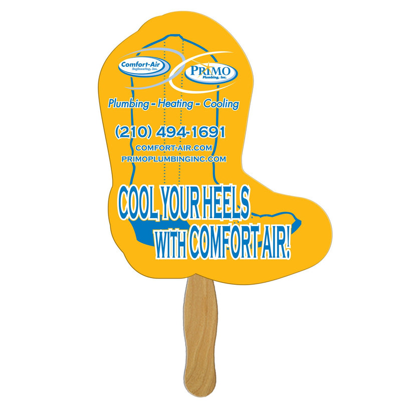 EZX-89 - Boot Hand Fan Full Color (1 Side)