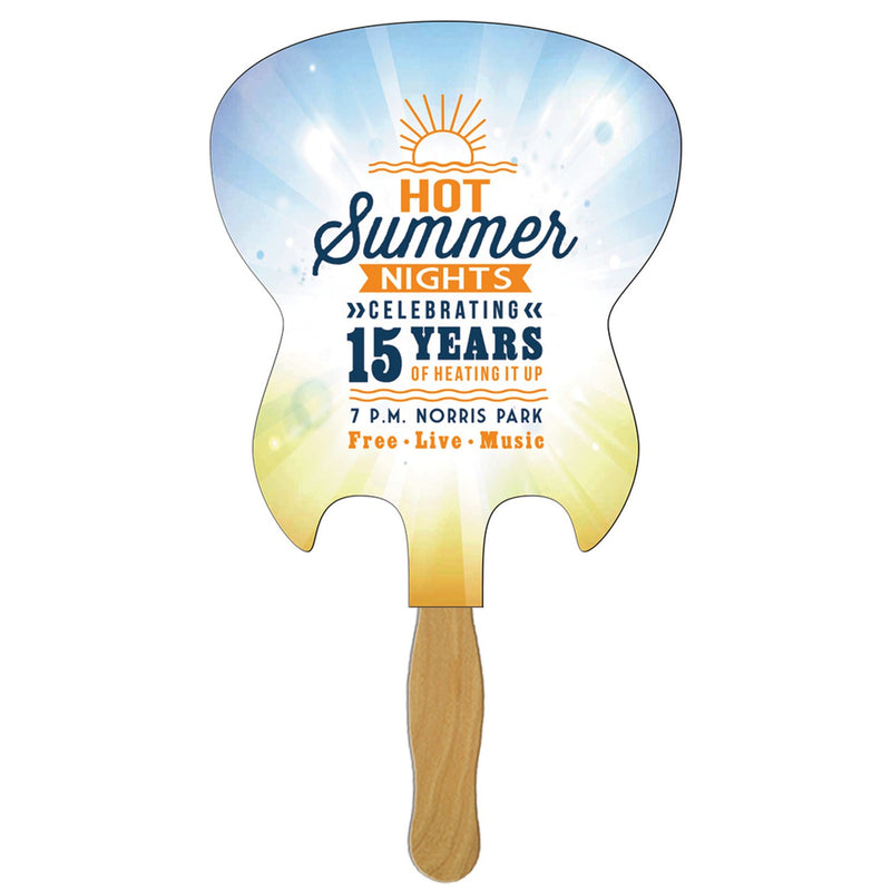 EZX-90 - Electric Guitar Hand Fan Full Color (1 Side)