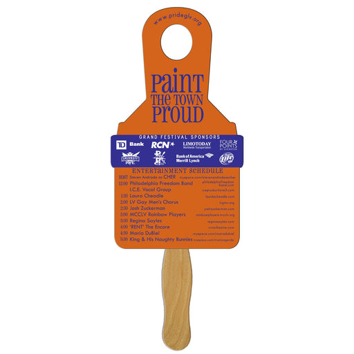 LFX-94 - Paint Brush Hand Fan Full Color (1 Side)