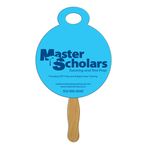LFX-96 - Stop Watch Hand Fan Full Color (1 Side)