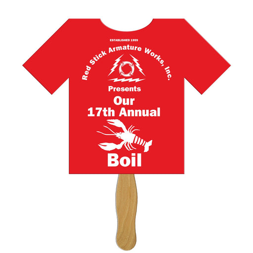 LFX-99 - T-Shirt Hand Fan Full Color (1 Side)