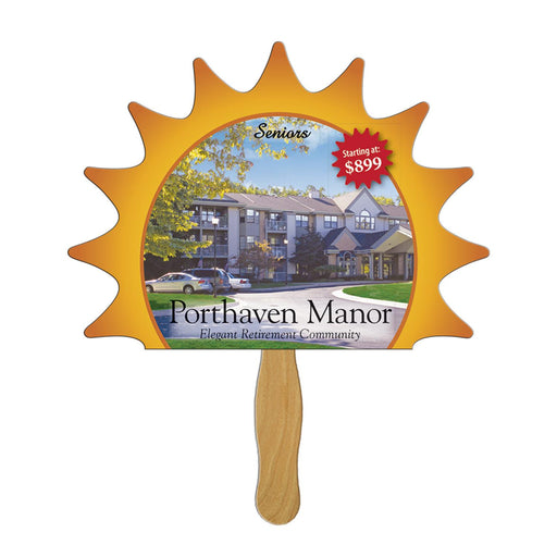 EZX-110 - Sun Hand Fan Full Color (1 Side)