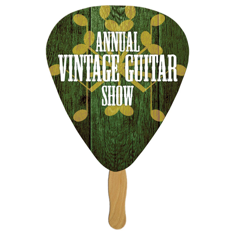 LFX-145 - Guitar Pick Hand Fan Full Color (1 Side)