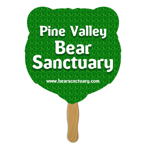 EZX-150 - Grizzly Bear Hand Fan Full Color (Front only)