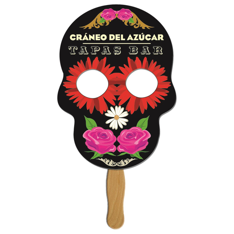 EZX-152 - Skull Hand Fan Full Color (1 Side)