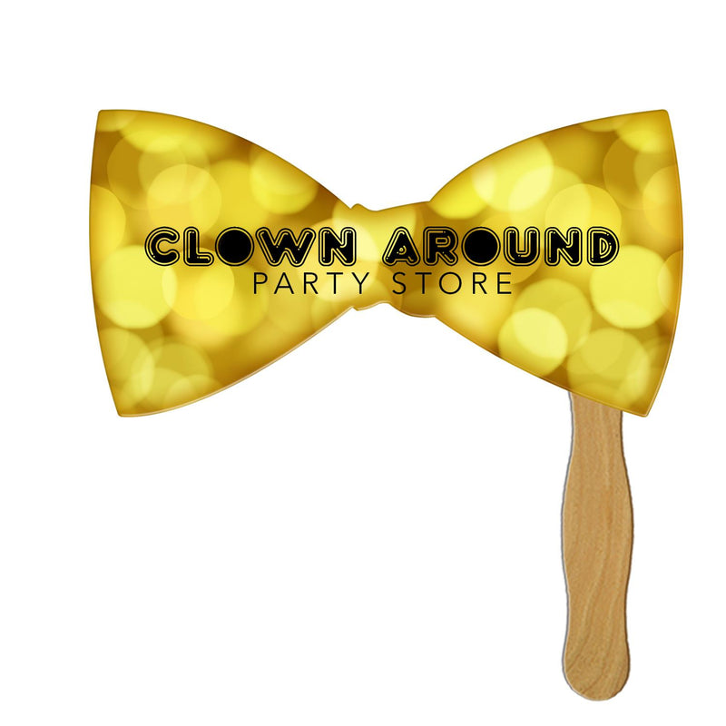 LFX-155 - Large Bow Tie Hand Fan Full Color (1 Side)