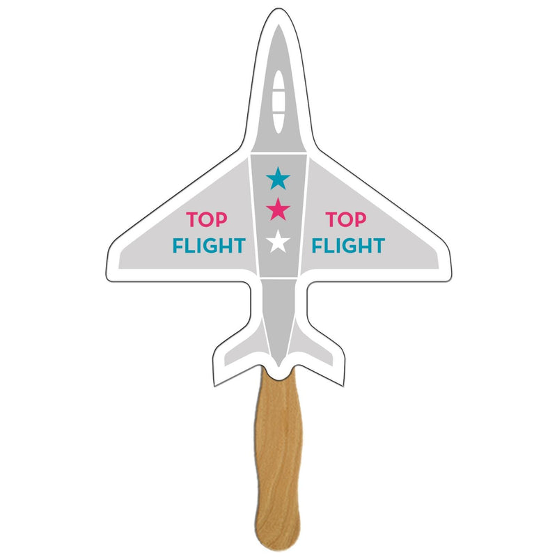 EZX-157 - Airplane Hand Fan Full Color (1 Side)