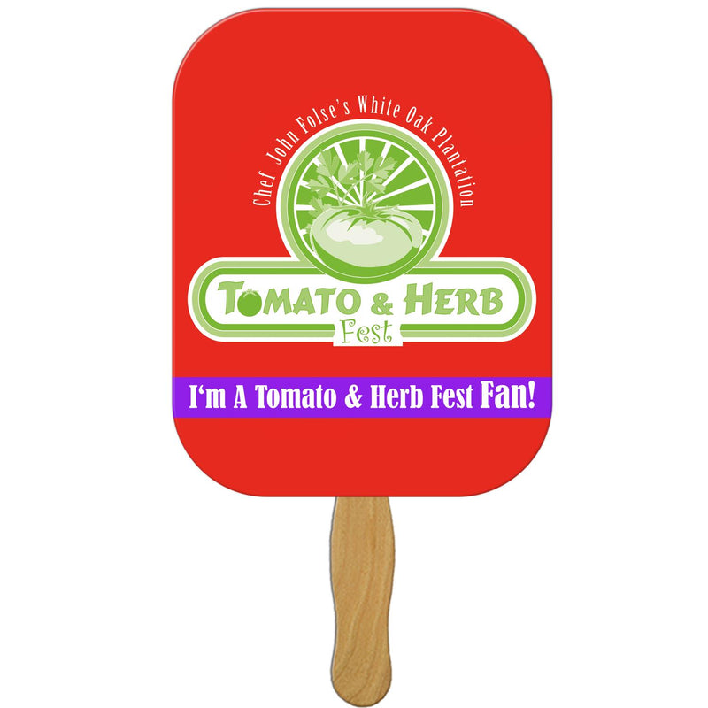 EZX-15B - Rectangle Hand Fan Full Color (1 Side) 9 x 7