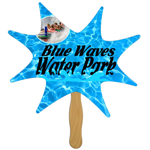 EZX-161 - Burst Hand Fan Full Color (1 Side)
