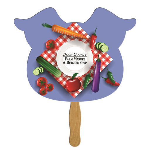 LFX-162 - Pig Hand Fan Full Color (1 Side)