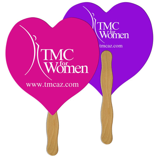 EZ-10 - Heart Hand Fan Full Color (2 Sides)