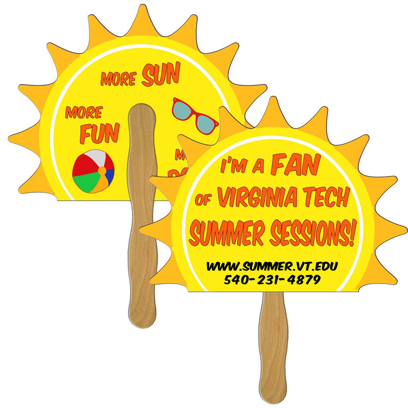 EZ-110 - Sun Hand Fan Full Color (2 Sides)