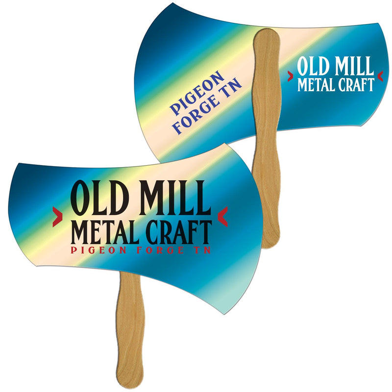 EZ-154 - Axe / Hatchet Hand Fan Full Color (2 Sides)