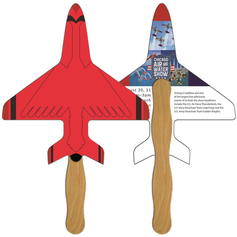 LF-157 - Airplane Hand Fan Full Color (2 Sides)