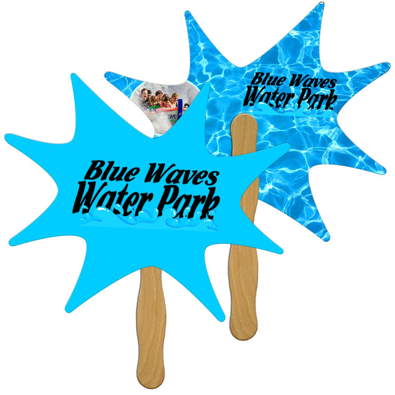 LF-161 - Burst Hand Fan Full Color (2 Sides)