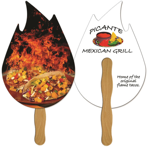 LF-164 - Flame Hand Fan Full Color (2 Sides)