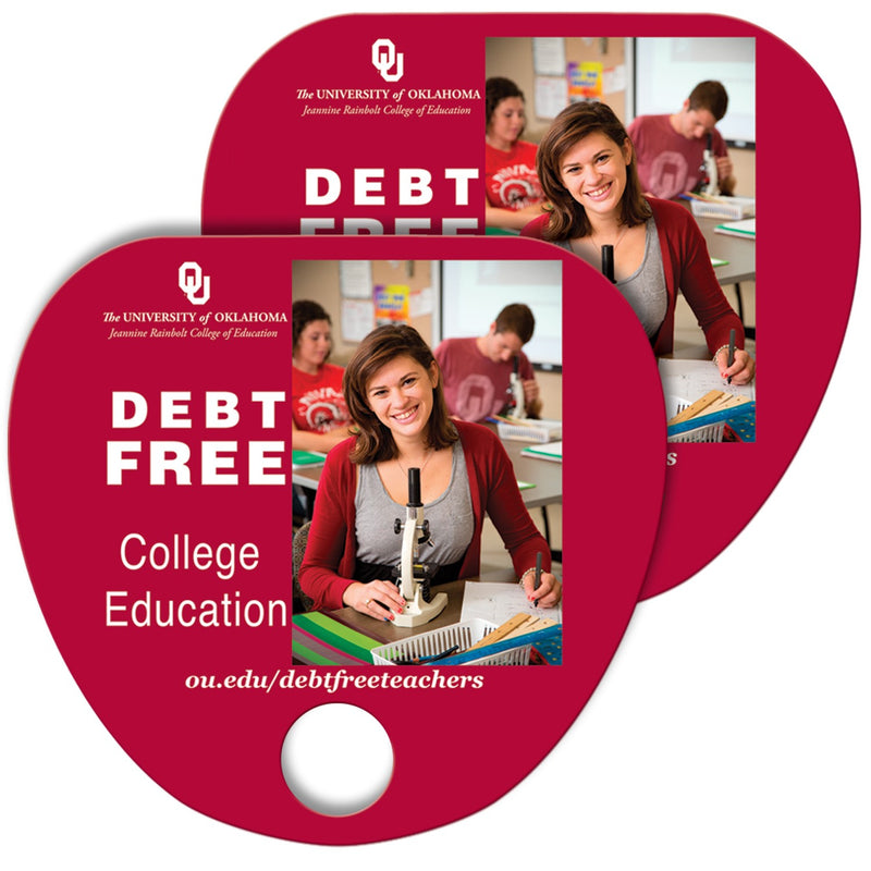 LF-23A PALM LEAF W/ HOLE HAND FAN FULL COLOR (2 SIDES)