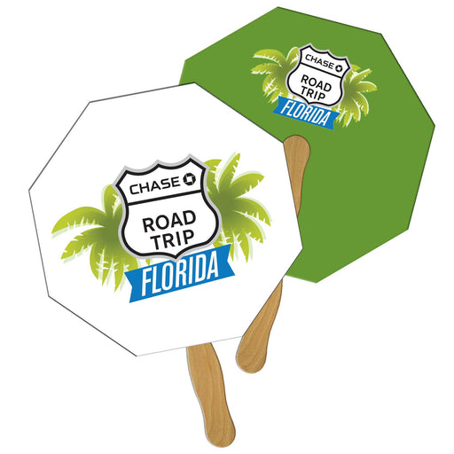 LF-2 - Stop Sign / Octagon Hand Fan Full Color (2 Sides)