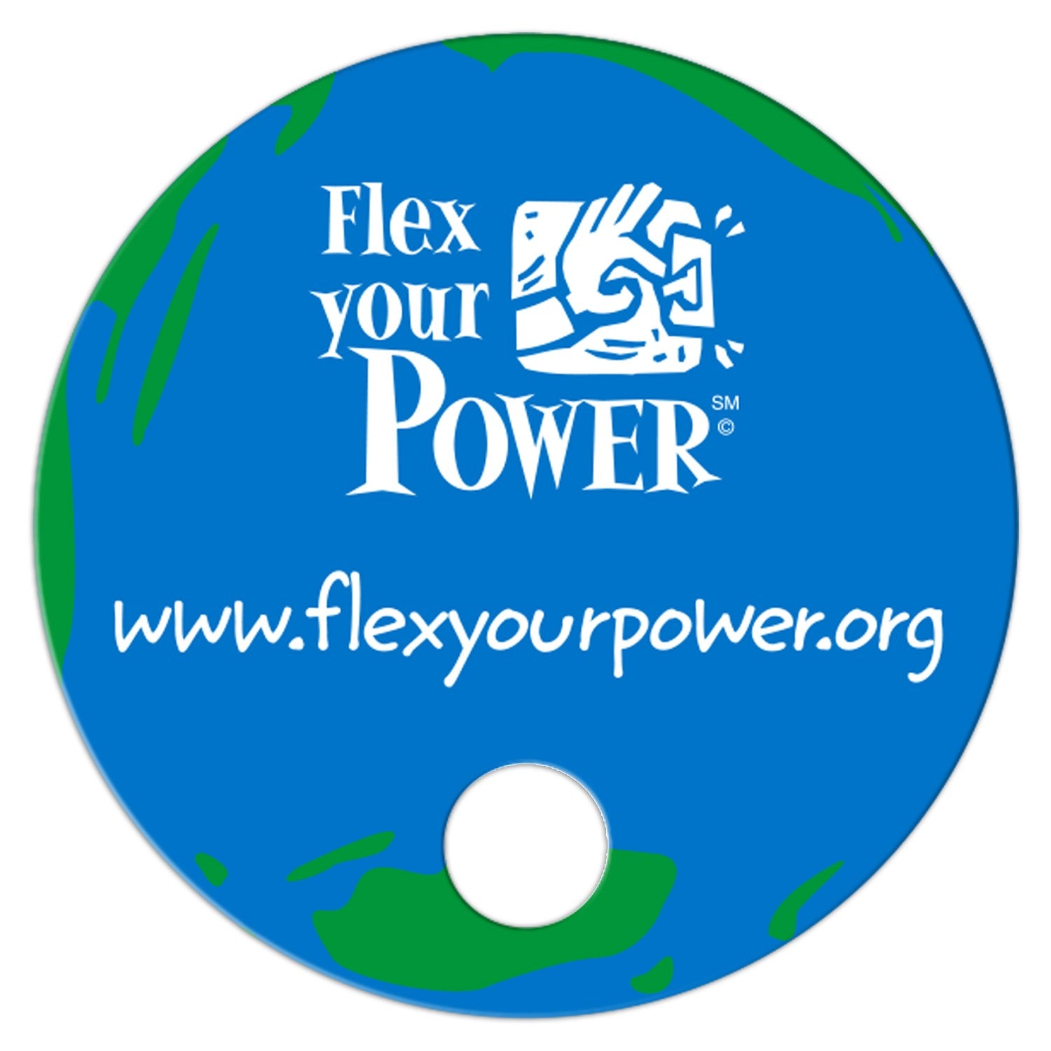 LF-6A ROUND/BALL W/ HOLE HAND FAN FULL COLOR (2 SIDES)