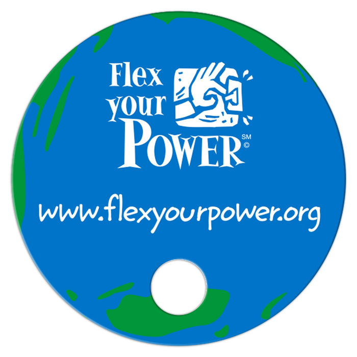 LF-6A ROUND/BALL W/ HOLE HAND FAN FULL COLOR (2 SIDES)