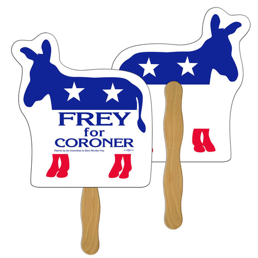 EZ-87 - Donkey Hand Fan Full Color (2 Sides)