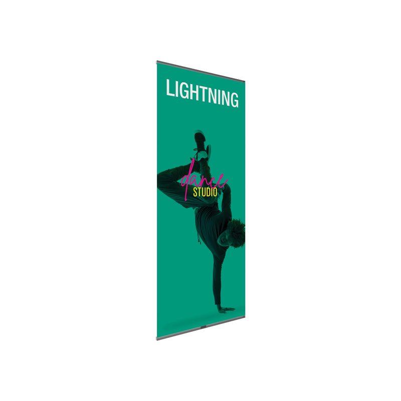 Lightning Spring Back Banner Stand