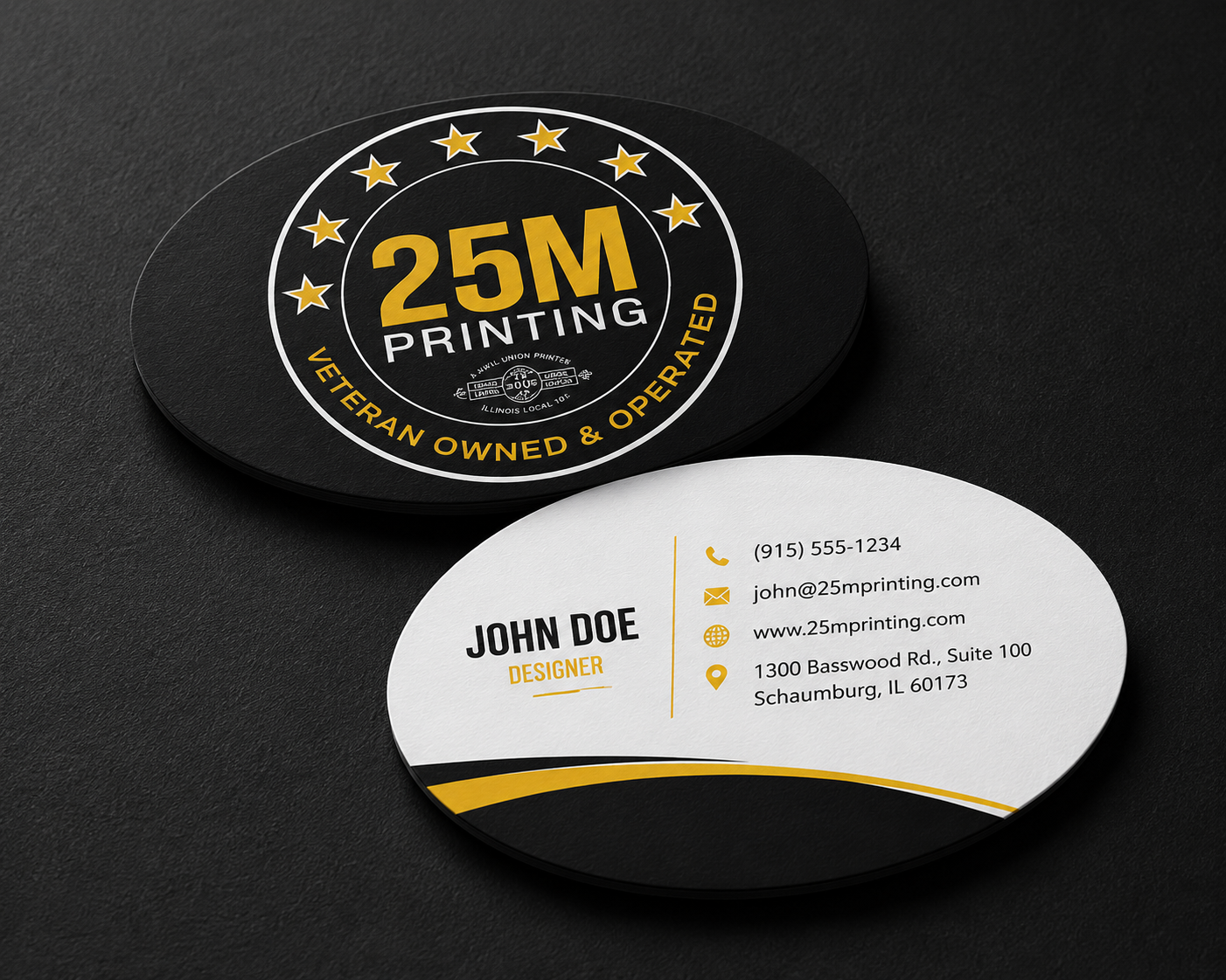 Oval Business Cards
