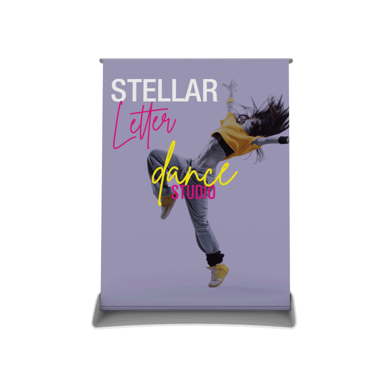 Stellar Letter Tabletop Retractable Banner Stand