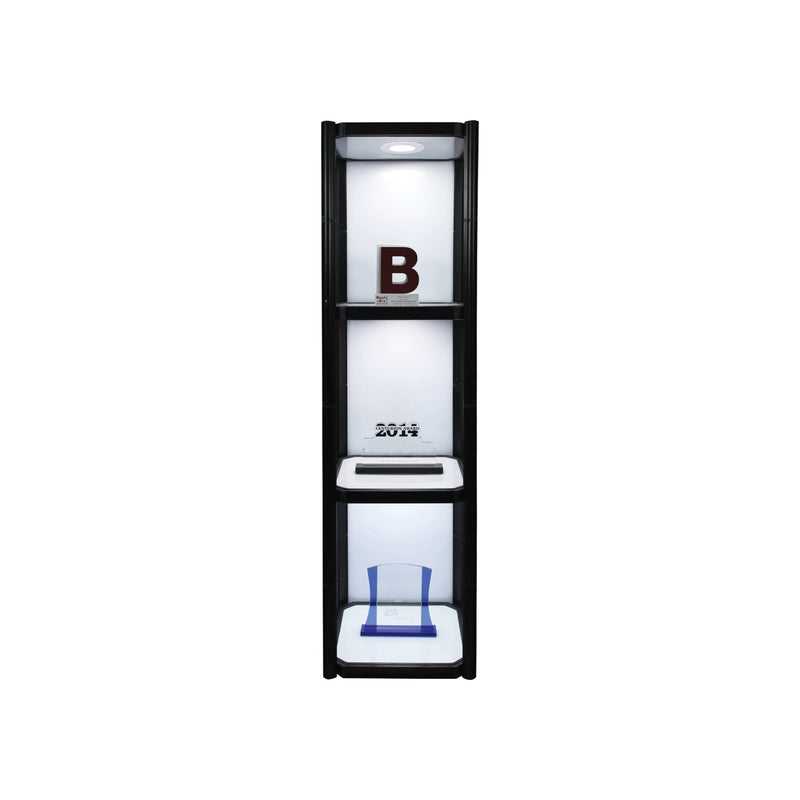 Twist Portable Display Cabinet With 3 Shelves