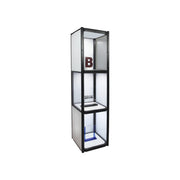 Twist Portable Display Cabinet With 3 Shelves