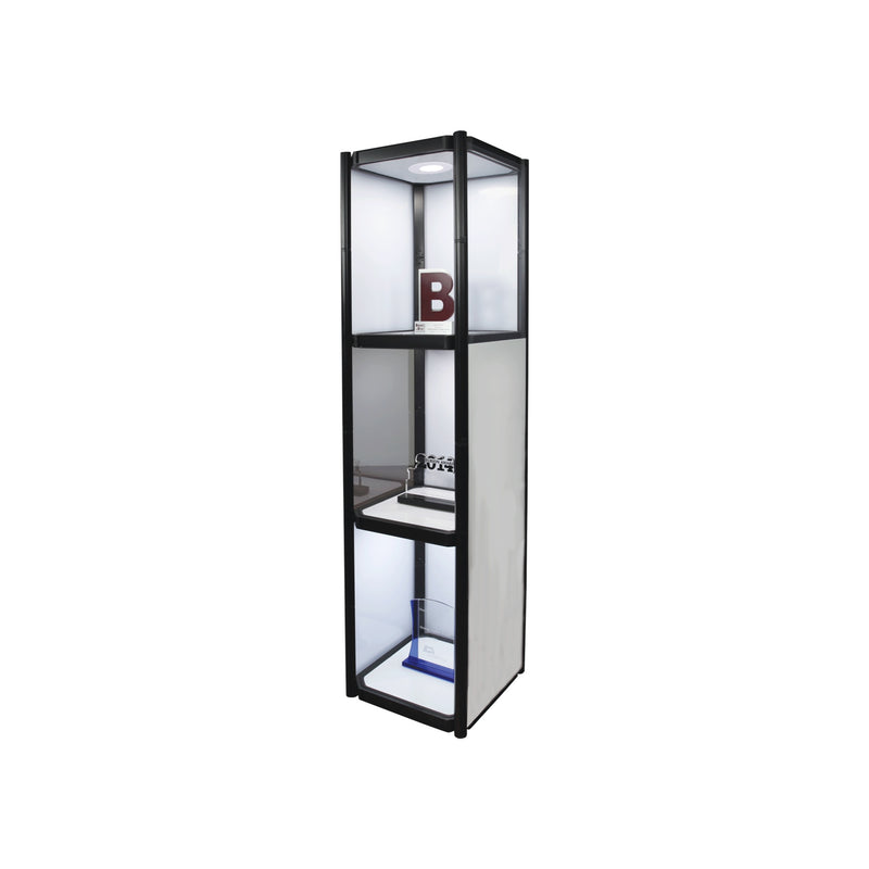 Twist Portable Display Cabinet With 3 Shelves