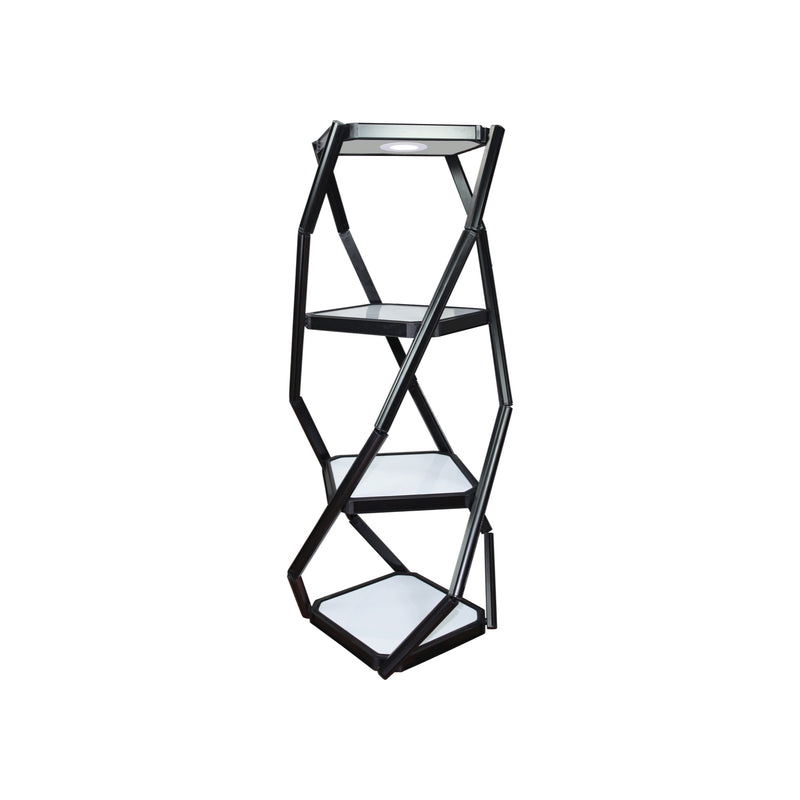 Twist Portable Display Cabinet With 3 Shelves