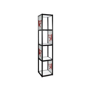 Twist Portable Display Cabinet With 4 Shelves