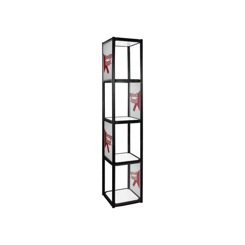 Twist Portable Display Cabinet With 4 Shelves